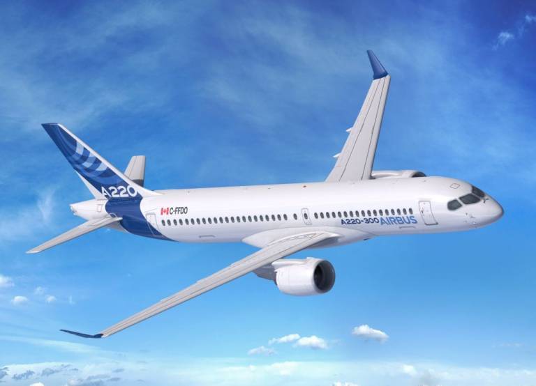 Avión Airbus A220 – La marca festeja su modelo 100 de producción